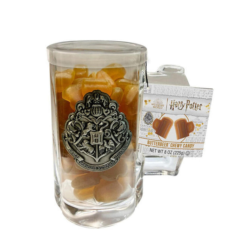 Harry Potter Butterbeer Chewy Candy with a Glass Mug, mug-shaped candy inside, and Butterscotch flavor