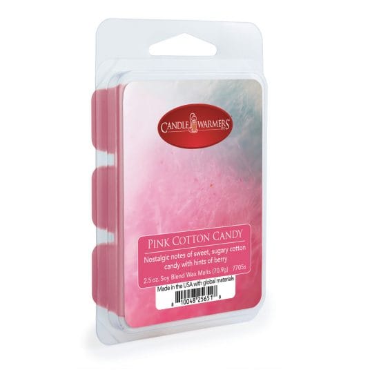 Pink Cotton Candy Classic Wax Melts: Nostalgic notes of sweet, sugary cotton candy with a hint of berry