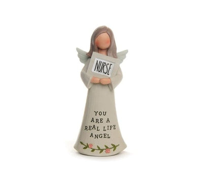 How Wonderful Life With You Guardian Angel is artfully created with a durable resin in an angel figure holding a heart. 