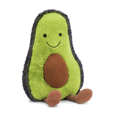 Avocado - Large with Amuseable Avocado! Scrummily green and soft, our veggie chum has a natty two-tone jacket in speckled fur. 