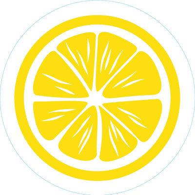 Yellow circle icon with a white outline, resembling a lemon slice