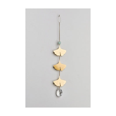  Brass with gold plating, crystal, semi-precious stone, and the suction cup with a metal hook