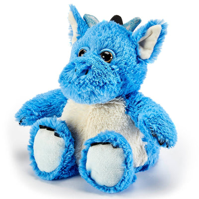 soothes, warms, and comforts a 2-pound baby. plush blue dragon.