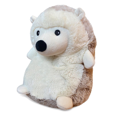 soothes, warms, and comforts a 2-pound baby. plush white hedgehog.