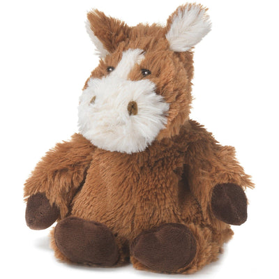 soothes, warms, and comforts a 2-pound baby. plush  brown Horse.