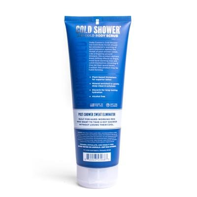 Duke Cannon's Cold Shower Ice-Cold Body Scrub should be considered a warning against the threat of a post-shower sweat.