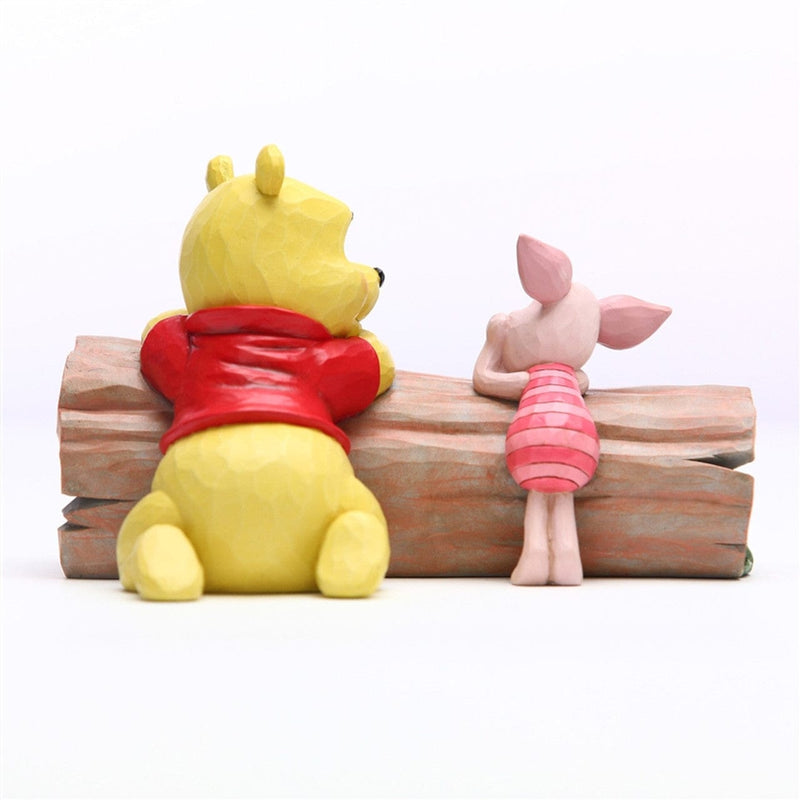 Disney Traditions Pooh and Piglet on Log