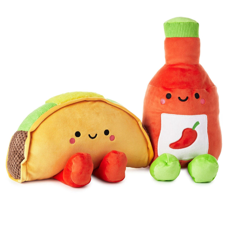 Larger, Better Together Taco and Hot Sauce Magnetic Plush