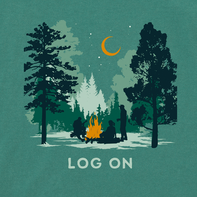 Log On Campfire Crusher-LITE Tee - Men's - Spruce Green