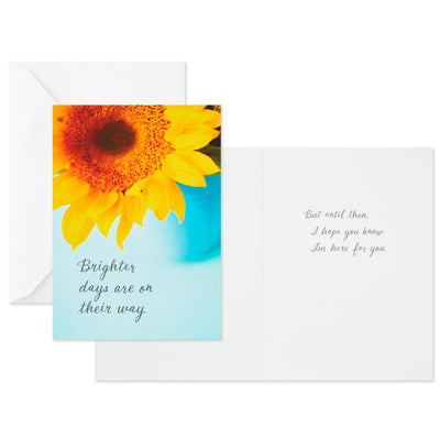 The Thinking of You greeting card assortment pack includes 12 cards and envelopes: 3 of each of the four designs.