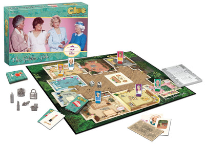 Golden Girls' Clue, where players attempt to solve the crime of who ate the cheesecake,