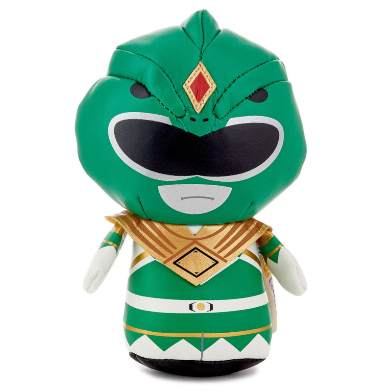 Mighty Morphin Power Rangers itty bittys plush Green Ranger in green, white, and gold faux leather suit.


