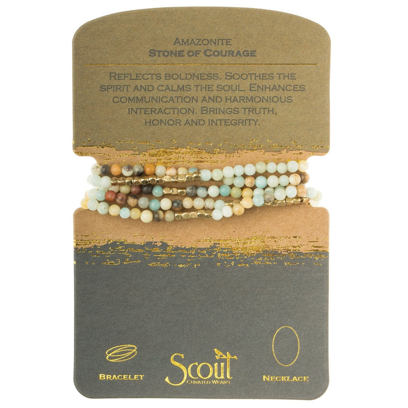 Amazonite - Stone of Courage Presented on cards that tell the meaning of each stone.