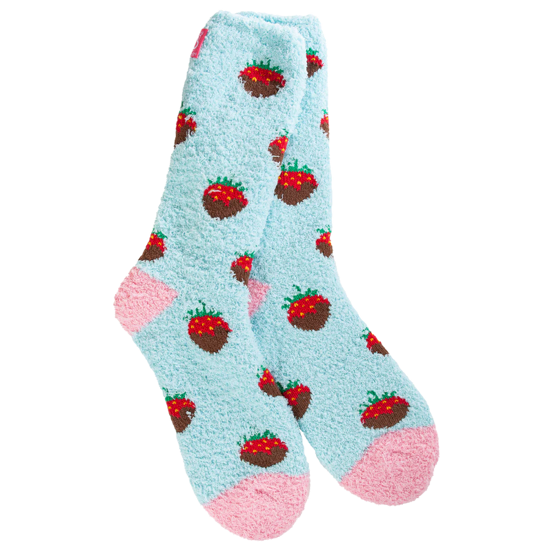 Holiday Spring Light Weight Cozy Crew - Chocolate Strawberry