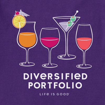 Diversified Portfolio Cocktails Short Sleeve Tee - Women's - Deep Purple