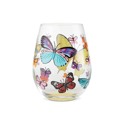 vibrant hand-painted designs on hand-blown glass.