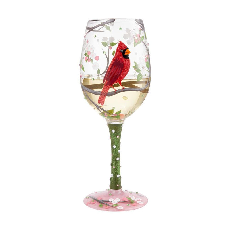 wine or cocktail in a pretty floral goblet that&