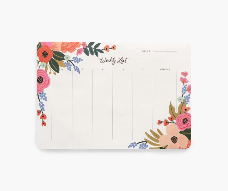WEEKLY DESK PAD - LIVELY FLORAL