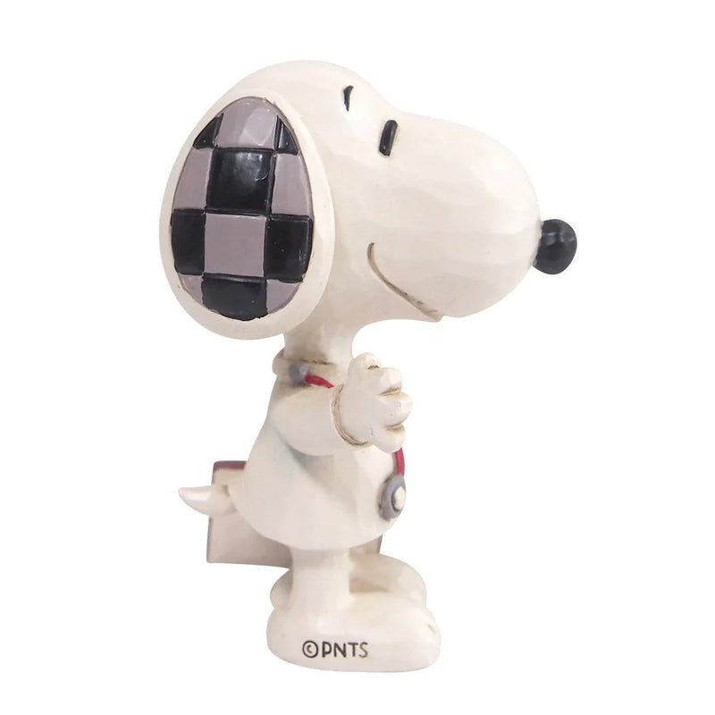 Enesco Jim Shore Peanuts Snoopy Medical Professional 3 Inch, Multicolor Hand-crafted from high-quality stone resin material and hand-painted