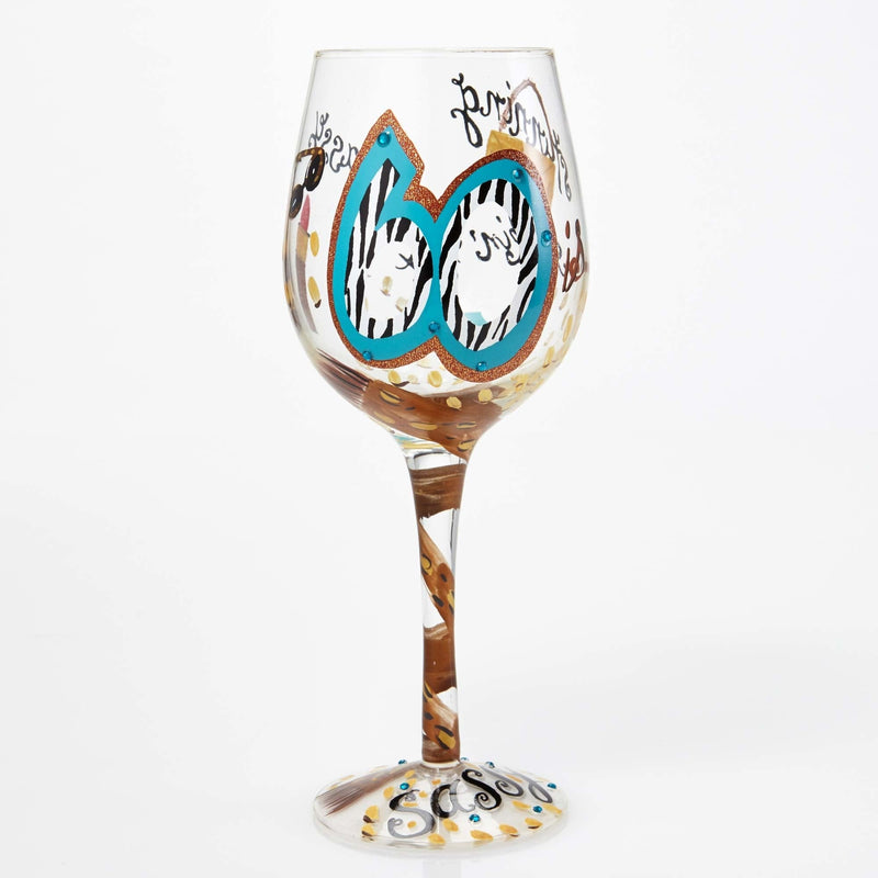 60 and Sassy Wine Glass with Shipped in a Beautiful, Decorative Gift Box