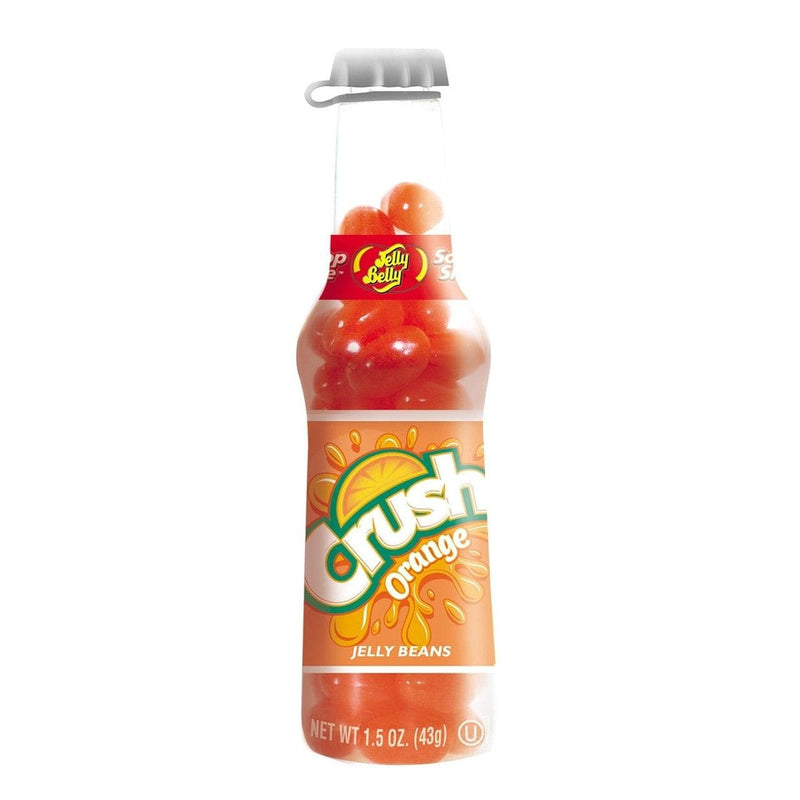 Jelly beans in a clear plastic bottle