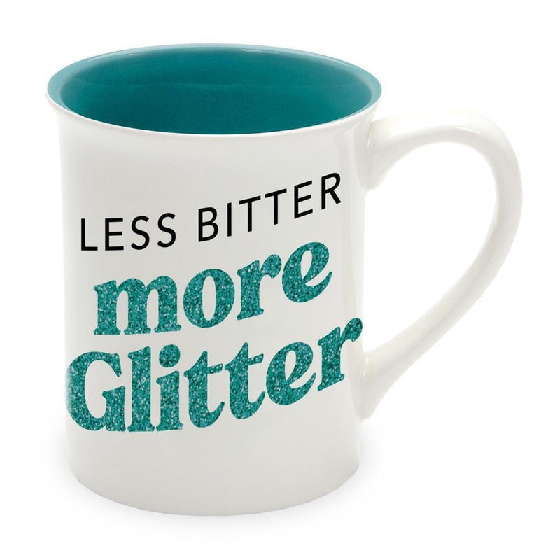 Colorful mugs pack a punch of flair and ferocity with each sip. With baby blue sparkle,