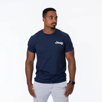 "Line Drive" t-shirt! Constructed of combed ring-spun cotton, this lightweight Jeep shirt is super soft and comfortable.
