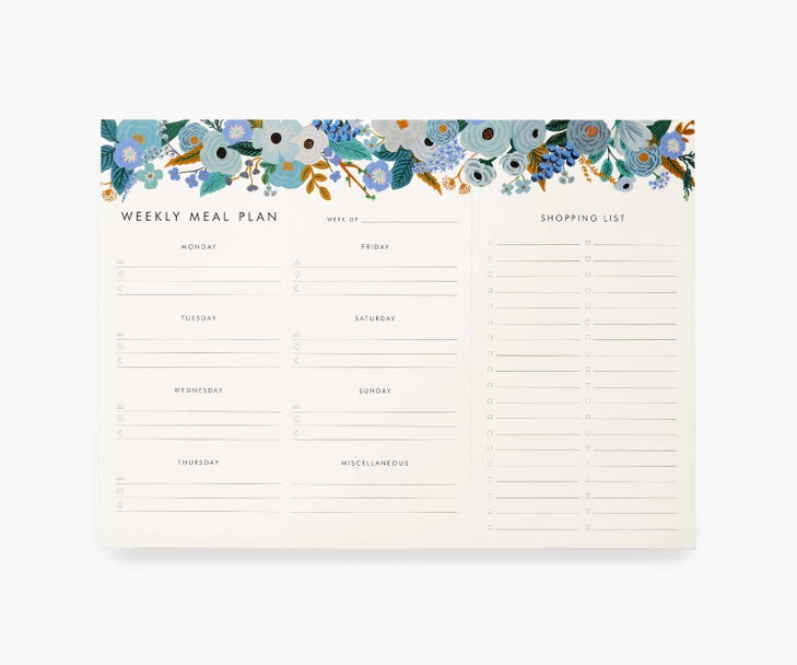 Garden Party Blue Meal Planner Notification