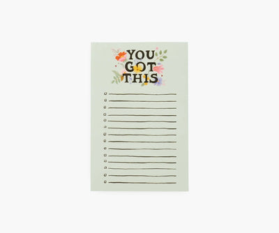 Manage important tasks or jot down a to-do list with our illustrated notepad.