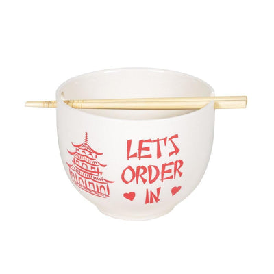 Red/White,Stoneware,and Set includes a ramen soup bowl and chopsticks.