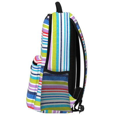 rainbow color  Hidden, on-seam exterior zipper compartment on the side for safekeeping.