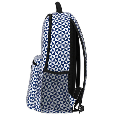 a spacious, zippered main compartment and thick, padded, bridged shoulder straps for comfort. Backpacks