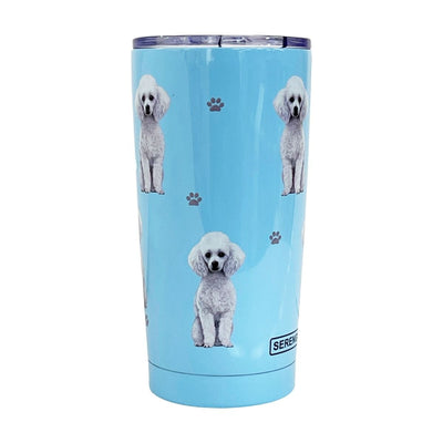 16oz insulated tumbler with 3D Poodle design, stainless steel travel mug with spill-proof lid for hot or cold drinks