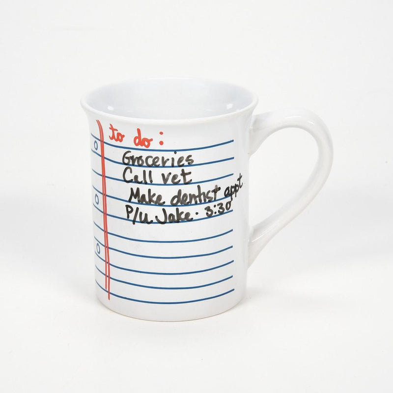 With the dry-erase capability and included marker, bullet out your morning to-do list.