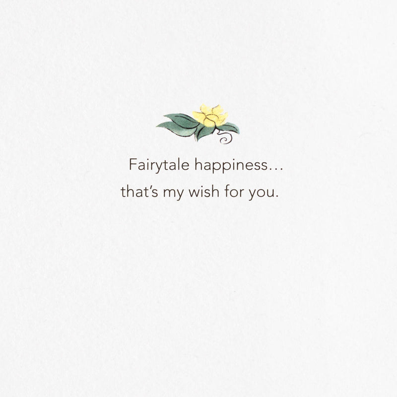 The greeting card features an intricate quilled paper design of Disney Princess Tiana.